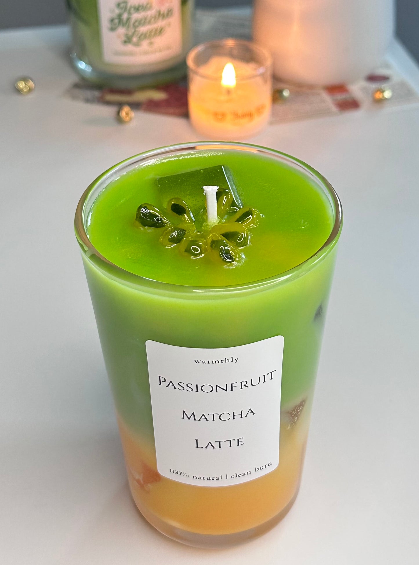 Iced Matcha Latte x Passionfruit Kerze