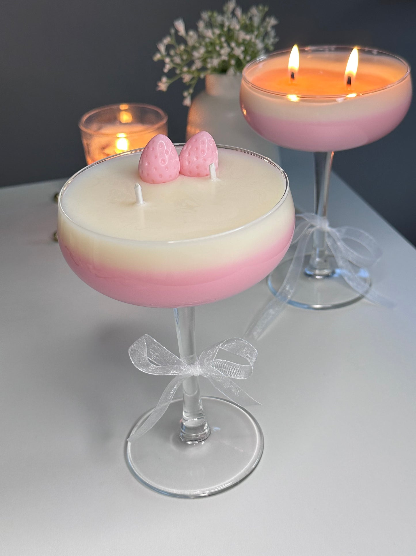 Strawberry Cocktail Kerze