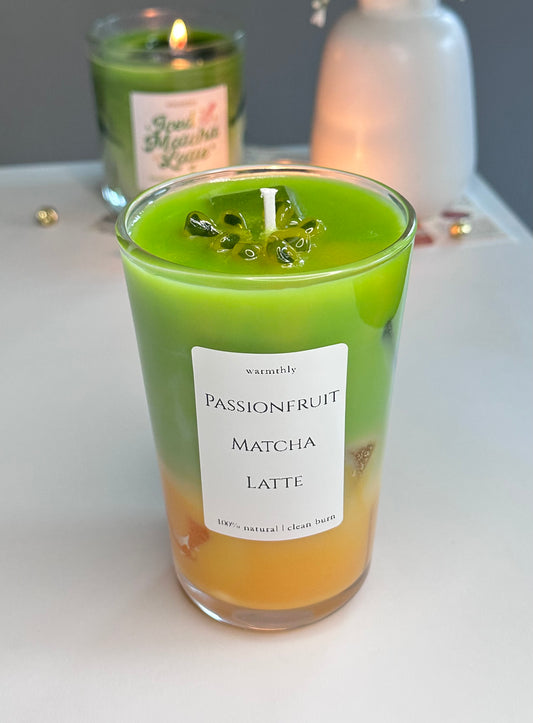 Iced Matcha Latte x Passionfruit Kerze