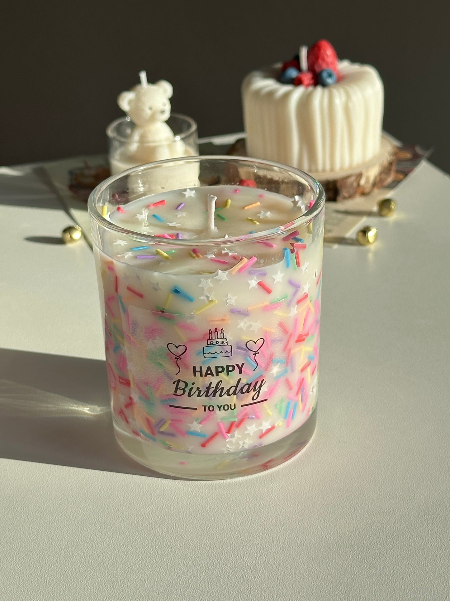 Konfetti-Kerze „Birthday Cake“