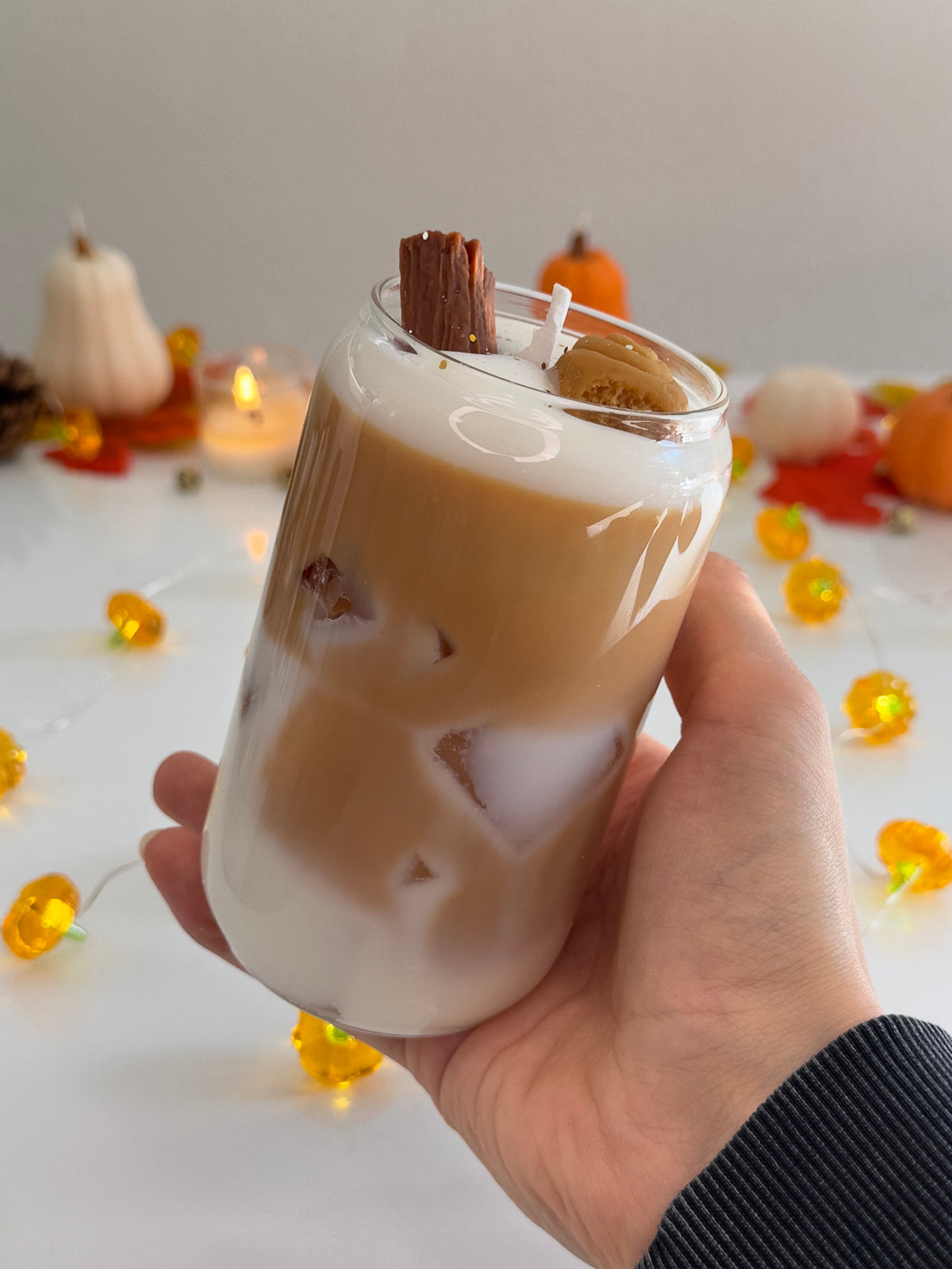 Cinamon Roll Latte Kerze